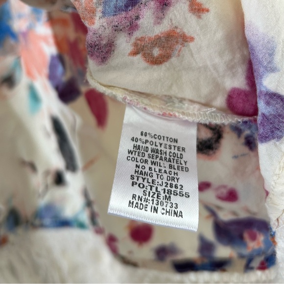 Umgee Floral Fringe Multicolor Kimono Sz M - Picture 5 of 8